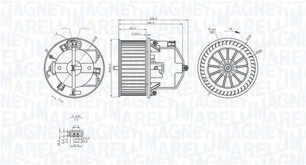 069412352010 Magneti Marelli Ventilador de habitáculo